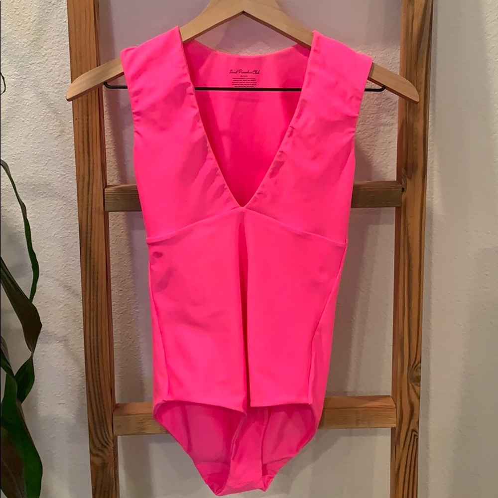 Hot pink one-piece